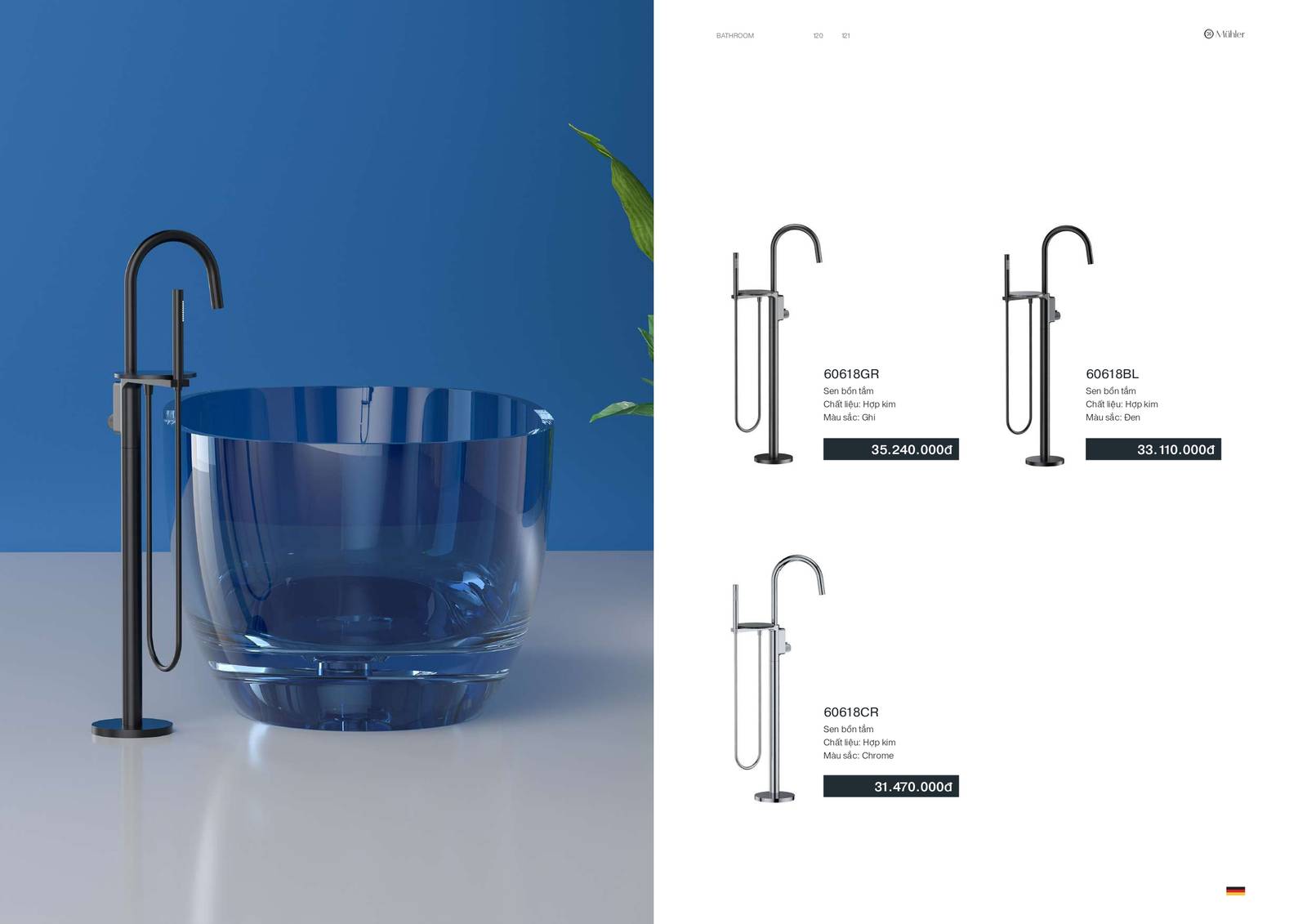 Thiết bị vệ sinh MUHLER Catalogue và Bảng giá mới nhất /Page 61
